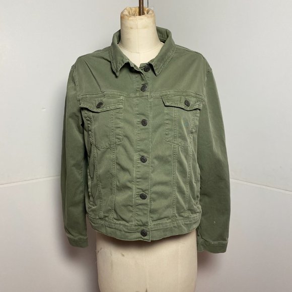 Mavi Kathy Denim Jacket Khaki Green - Picture 8 of 8